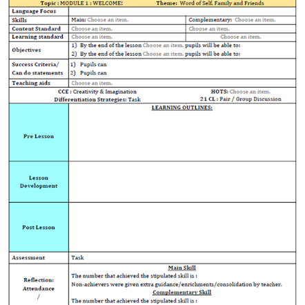 LESSON PLAN TEMPLATES – Teacherfiera.com