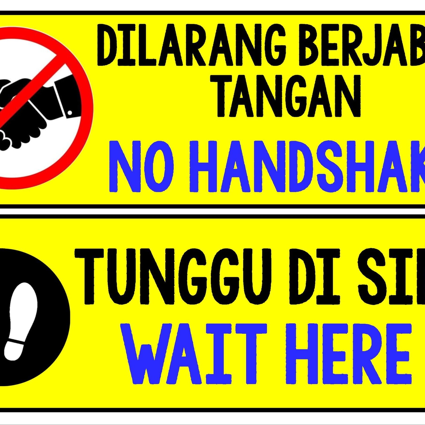 COVID-19 SCHOOL SIGNAGE & STEPS TO WASH HANDS : MALAY & ENGLISH ...