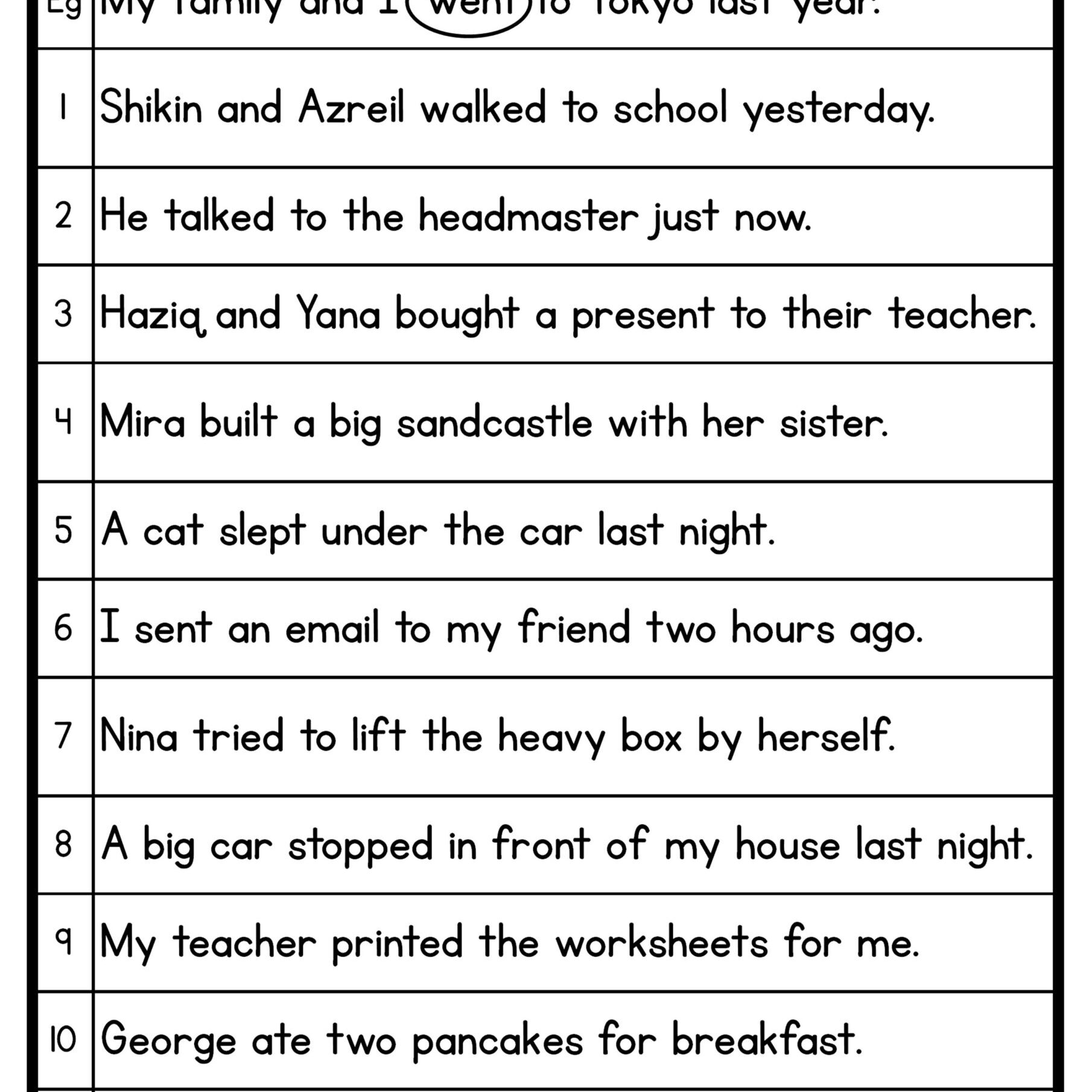 LET’S LEARN ABOUT PAST TENSE BOOKLET – Teacherfiera.com