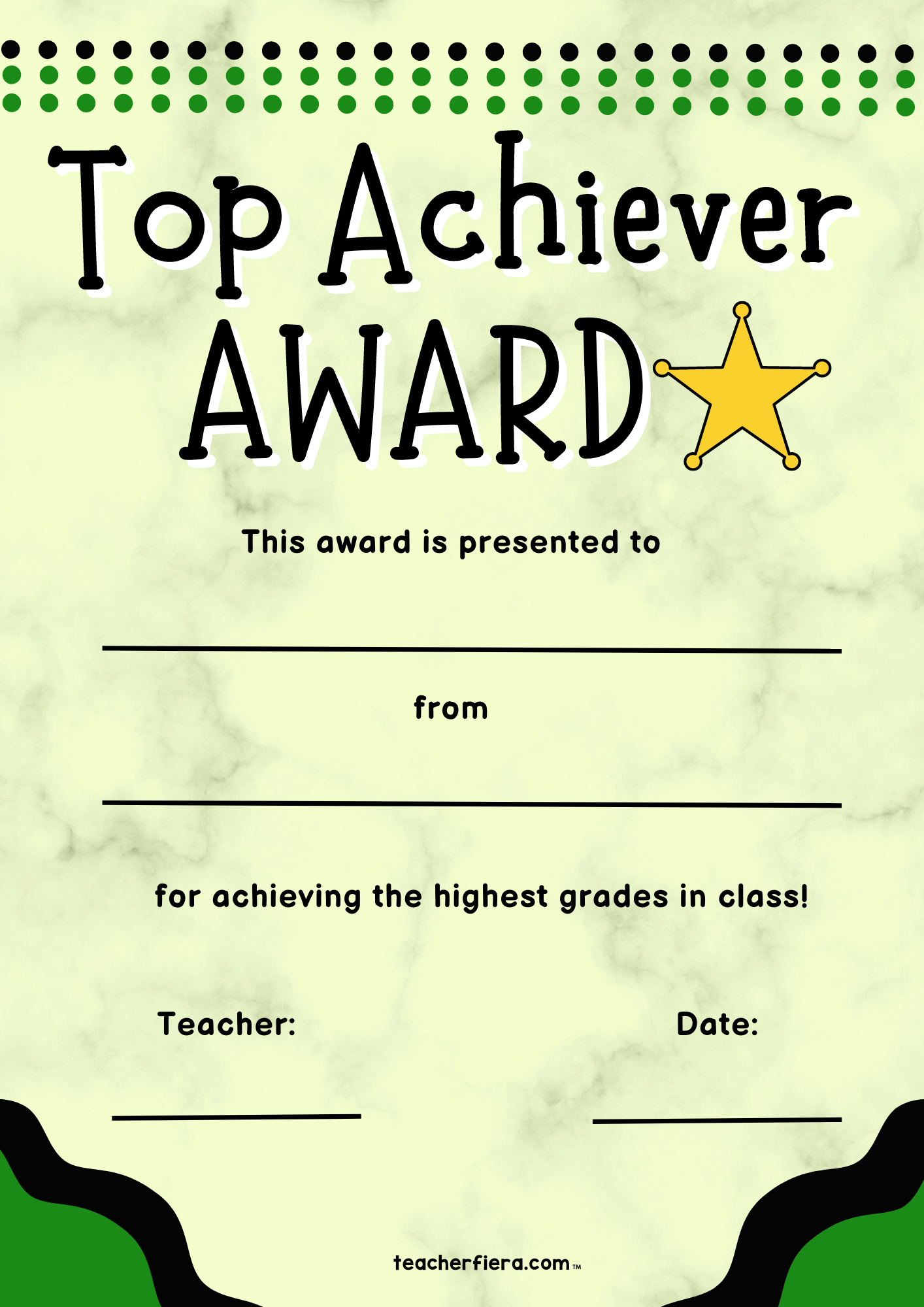 AWARD CERTIFICATES FOR STUDENTS – Teacherfiera.com