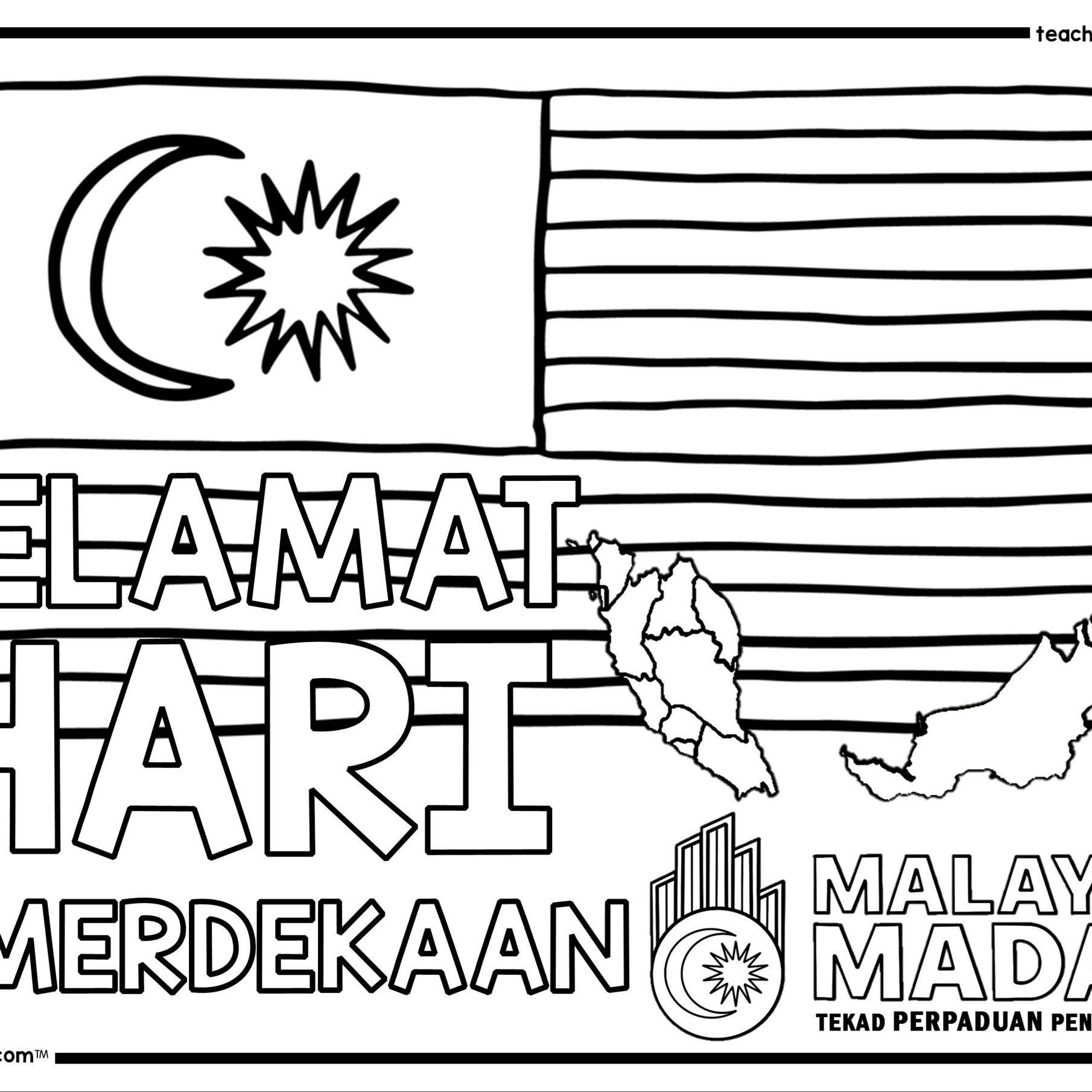 INDEPENDENCE DAY 2023 COLOURING SHEETS (ENGLISH AND MALAY VERSION ...