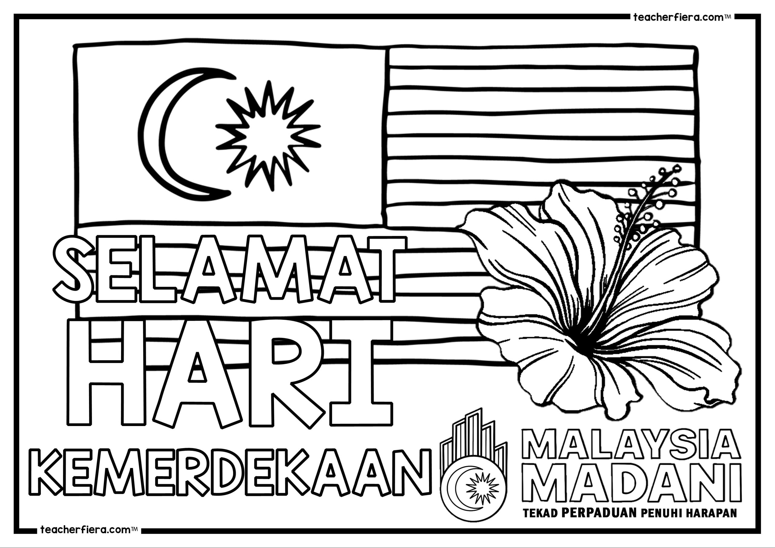 INDEPENDENCE DAY 2023 COLOURING SHEETS (ENGLISH AND MALAY VERSION ...