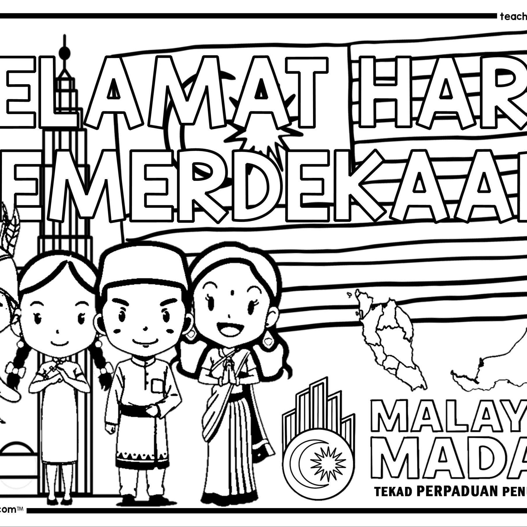 INDEPENDENCE DAY 2023 COLOURING SHEETS (ENGLISH AND MALAY VERSION ...